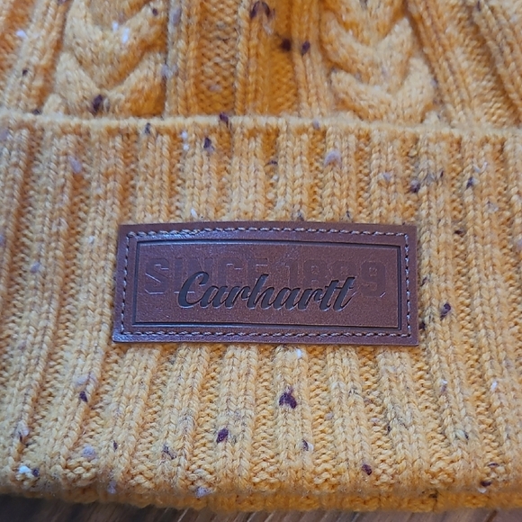 Carhartt Mustard Cable Knit Beanie - Picture 3 of 4